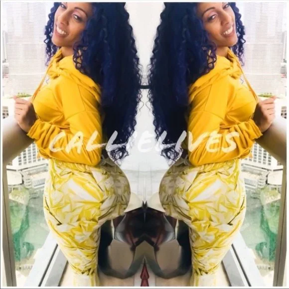 Miz GoldBar: Yellow White 3D graphic Leggings SML - Picture 1 of 8